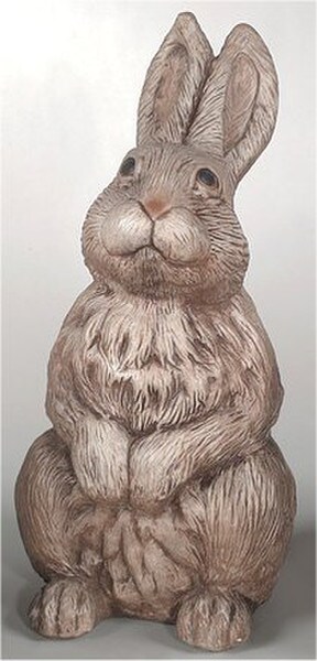 Sitting Up Rabbit Lawn Decor Cement Garden Statue
